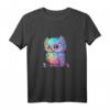 Bunte Eule mit großen Augen T-Shirt – Lebendiges Tierkunst-Design für Tier- und Kunstliebhaber
