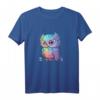 Bunte Eule mit großen Augen T-Shirt – Lebendiges Tierkunst-Design für Tier- und Kunstliebhaber
