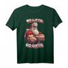HapKitten T-Shirt mit muskulösem Weihnachtsmann und Spruch 'No lifts, no gifts' – Humorvolles Kraft- und Weihnachts-Shirt für Männer