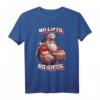 HapKitten T-Shirt mit muskulösem Weihnachtsmann und Spruch 'No lifts, no gifts' – Humorvolles Kraft- und Weihnachts-Shirt für Männer