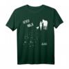 Never walk alone Pferd, Hund und Reiterin T-Shirt – Perfekt für Pferde- und Hundeliebhaber, Reitverein & Dressurreiten