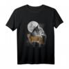 Luchs Illustration Mond T-Shirt für Wildtier- und Waldkatzenliebhaber – Perfektes Geschenk für Naturfreunde & Tierenthusiasten