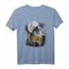 Luchs Illustration Mond T-Shirt für Wildtier- und Waldkatzenliebhaber – Perfektes Geschenk für Naturfreunde & Tierenthusiasten