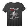 Warum ich mit Akku fahre? E-Bike Mountainbike E-MTB Geschenk T-Shirt – Lustiges Design für Radfahrer, Biker & Pedelec Fans als Geschenkidee