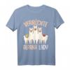 Verrückte Alpaka Lady Damen Alpaka Lama T-Shirt - Lustiges Geschenk für Alpaka Liebhaberinnen zu Weihnachten & Geburtstag