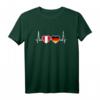 Peru Deutschland Herzschlag Flagge T-Shirt – Stolz auf doppelte Herkunft, für Peru- und Deutschlandliebhaber