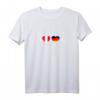 Peru Deutschland Herzschlag Flagge T-Shirt – Stolz auf doppelte Herkunft, für Peru- und Deutschlandliebhaber