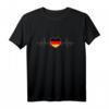 Deutschland Herzschlag T-Shirt mit Deutscher Flagge – Patriotisches Geschenk für Deutschland-Fans, Fußball, Urlaub & Partys