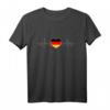 Deutschland Herzschlag T-Shirt mit Deutscher Flagge – Patriotisches Geschenk für Deutschland-Fans, Fußball, Urlaub & Partys