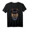 Deutscher Schäferhund in Cowboyhut und Bandana - Kreatives Tierdesign T-Shirt für Hunde- und Tierliebhaber