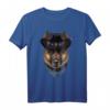 Deutscher Schäferhund in Cowboyhut und Bandana - Kreatives Tierdesign T-Shirt für Hunde- und Tierliebhaber
