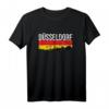 Düsseldorf Skyline Shirt mit Deutscher Flagge - Vintage & Retro Geschenkidee für Düsseldorf Fans, Männer, Frauen & Kinder