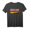Düsseldorf Skyline Shirt mit Deutscher Flagge - Vintage & Retro Geschenkidee für Düsseldorf Fans, Männer, Frauen & Kinder