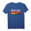 Düsseldorf Skyline Shirt mit Deutscher Flagge - Vintage & Retro Geschenkidee für Düsseldorf Fans, Männer, Frauen & Kinder