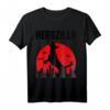 Herdzilla Lustiges Deutscher Schäferhund Spruch T-Shirt für Hundehalter – Humorvolles Hundemotiv mit Vintage-Sonne & Skyline