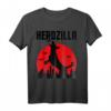 Herdzilla Lustiges Deutscher Schäferhund Spruch T-Shirt für Hundehalter – Humorvolles Hundemotiv mit Vintage-Sonne & Skyline