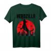 Herdzilla Lustiges Deutscher Schäferhund Spruch T-Shirt für Hundehalter – Humorvolles Hundemotiv mit Vintage-Sonne & Skyline