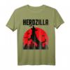 Herdzilla Lustiges Deutscher Schäferhund Spruch T-Shirt für Hundehalter – Humorvolles Hundemotiv mit Vintage-Sonne & Skyline