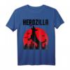 Herdzilla Lustiges Deutscher Schäferhund Spruch T-Shirt für Hundehalter – Humorvolles Hundemotiv mit Vintage-Sonne & Skyline