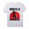 Herdzilla Lustiges Deutscher Schäferhund Spruch T-Shirt für Hundehalter – Humorvolles Hundemotiv mit Vintage-Sonne & Skyline