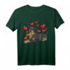 Deutscher Pinscher Hund mit Plüschtier und Herzen - Lustiges Hundemotiv T-Shirt für Hundehalter, Herrchen, Frauchen und Kinder