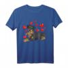 Deutscher Pinscher Hund mit Plüschtier und Herzen - Lustiges Hundemotiv T-Shirt für Hundehalter, Herrchen, Frauchen und Kinder