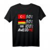 50 % Türkisch 50 % Deutsch T-Shirt – Stolz auf doppelte Herkunft, ideales Geschenk für Deutsch-Türken und Deutsch-Türkinnen