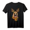 Deutscher Schäferhund mit Rentiergeweih T-Shirt – Lustiges Weihnachtsmotiv für Kinder, Teenager und Erwachsene, perfektes Geschenk für Hundeliebhaber