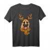 Deutscher Schäferhund mit Rentiergeweih T-Shirt – Lustiges Weihnachtsmotiv für Kinder, Teenager und Erwachsene, perfektes Geschenk für Hundeliebhaber