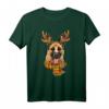 Deutscher Schäferhund mit Rentiergeweih T-Shirt – Lustiges Weihnachtsmotiv für Kinder, Teenager und Erwachsene, perfektes Geschenk für Hundeliebhaber