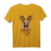 Deutscher Schäferhund mit Rentiergeweih T-Shirt – Lustiges Weihnachtsmotiv für Kinder, Teenager und Erwachsene, perfektes Geschenk für Hundeliebhaber