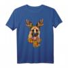 Deutscher Schäferhund mit Rentiergeweih T-Shirt – Lustiges Weihnachtsmotiv für Kinder, Teenager und Erwachsene, perfektes Geschenk für Hundeliebhaber