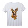 Deutscher Schäferhund mit Rentiergeweih T-Shirt – Lustiges Weihnachtsmotiv für Kinder, Teenager und Erwachsene, perfektes Geschenk für Hundeliebhaber