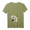 Lustiges Deutscher Spitz Damen T-Shirt mit V-Ausschnitt - Neugieriger Hundedesign für Hundeliebhaberinnen