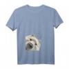 Lustiges Deutscher Spitz Damen T-Shirt mit V-Ausschnitt - Neugieriger Hundedesign für Hundeliebhaberinnen