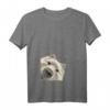 Lustiges Deutscher Spitz Damen T-Shirt mit V-Ausschnitt - Neugieriger Hundedesign für Hundeliebhaberinnen