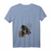 Damen Lustiges Neugieriger Deutscher Jagdterrier T-Shirt mit V-Ausschnitt – Perfekt für Jäger, Förster und Hundeliebhaber