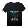Damen Genitiv ins Wasser weil es Dativ ist - Lustiges Deutschlehrer T-Shirt mit V-Ausschnitt für Sprachfans und Lehrer