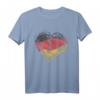 Deutsche Flagge Vintage Deutschland Herz Patriotisch T-Shirt - Klassisch geschnitten, doppelt genähter Saum