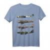 WW2 deutsche Kriegflugzeuge T-Shirt mit Ju-87 Stuka, Messerschmitt BF-109, Focke-Wulf 190 & Me 262 - Perfekt für Luftfahrtfans & Airshow-Besucher