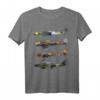WW2 deutsche Kriegflugzeuge T-Shirt mit Ju-87 Stuka, Messerschmitt BF-109, Focke-Wulf 190 & Me 262 - Perfekt für Luftfahrtfans & Airshow-Besucher