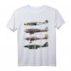 WW2 deutsche Kriegflugzeuge T-Shirt mit Ju-87 Stuka, Messerschmitt BF-109, Focke-Wulf 190 & Me 262 - Perfekt für Luftfahrtfans & Airshow-Besucher
