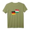 Ungarn Deutschland Flagge T-Shirt mit Herzschlag - Zeige deine Liebe zu Ungarn und Deutschland
