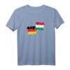 Ungarn Deutschland Flagge T-Shirt mit Herzschlag - Zeige deine Liebe zu Ungarn und Deutschland