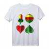 Deutsches Kartenblatt Spielkarten T-Shirt mit allen vier Farben – Perfekt für Spieleabende und Skat, Doppelkopf & Co.