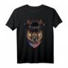 Deutscher Schäferhund mit Cowboyhut & USA Bandana - Kreatives Tierdesign T-Shirt als Geschenk für Hunde- und Welpenliebhaber