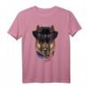 Deutscher Schäferhund mit Cowboyhut & USA Bandana - Kreatives Tierdesign T-Shirt als Geschenk für Hunde- und Welpenliebhaber