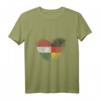 Ungarn Fingerabdruck für stolze Deutsch-Ungaren T-Shirt – Kulturelles Herz aus Fingerabdrücken mit ungarischer und deutscher Flagge