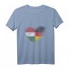 Ungarn Fingerabdruck für stolze Deutsch-Ungaren T-Shirt – Kulturelles Herz aus Fingerabdrücken mit ungarischer und deutscher Flagge