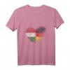 Ungarn Fingerabdruck für stolze Deutsch-Ungaren T-Shirt – Kulturelles Herz aus Fingerabdrücken mit ungarischer und deutscher Flagge